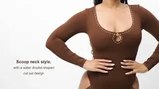 Scoop Neck Butt Lifting Shapewear Thong Bodysuit