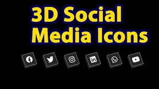 Social Media Icon | 3d Social Media icons effect by HTML and CSS