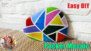 Pocket Mosaic Stone Painting | Easy DIY Pebble Art