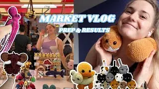 Crochet Market Vlog 🐙 - Selling my BIGGEST item! - &euro;&euro; Results & Prep