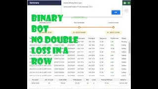 BINARY BOT 💰💰 NO DOUBLE LOSS IN A ROW.