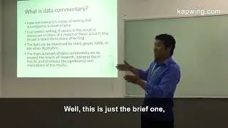 Data commentary  with subtitle (Part 1)