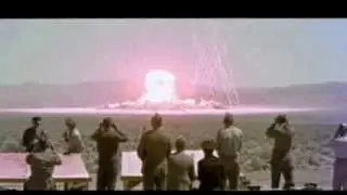 People Watching Nuclear Bomb Test Explosions
