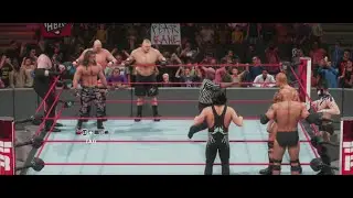 WWE, HBK, STEVE AUSTIN, KANE, BROCK LESNAR VS THE ROCK, FINN BALOR DEMON, GOLDBERG, STING, TAG TEAM