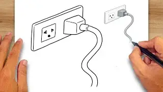How to draw Electric Plug - Electric Socket Drawing Ideas