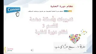نظام دورة الخليه القسم 3 مراجعه مهمة وتدريبات