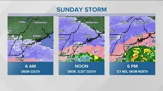 Weather: Sunday storm will bring significant snow and ice to Maine