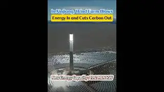 In Xinjiang, Wind Farm Blows Energy In and Cuts Carbon Out #fyp #fypシ#wind #solar #electricity