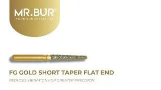 FG Gold Short Taper Flat End Diamond Bur FG | MR.BUR