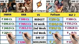 Jawan Vs RRR Vs Pathaan Vs Kgf 2 Worldwide Collection Day 37 | Jawan Box Office Collection Day Wise