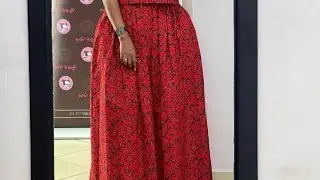 How to cut and sew a pleated maxi jumbo skirt.