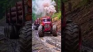 Tractor |A powerful tractor truck struggles #offroadcar