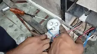 Career window AC fan motor wiring with selector switch aur capacitor and double capacitor connection