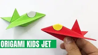 How to Make an Origami Jet Fighter | Easy Paper Plane for Kids