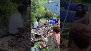 Dingeman de Visser op didgeridoo. 4. Jammen op Frequency Vibes festival 2022 in Amsterdam.