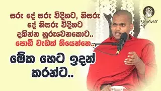 සරු දේ සරු විදිහට, නිසරු දේ නිසරු විදිහට දකින්න හුරුවෙනකොට.. | කත්නෝරුවේ සිරිධම්ම හිමි