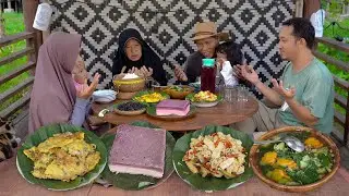 Panen Daun Katuk dan Padi | Bikin Bolu Lapis Mulberry, Bening Daun Katuk, Telur Dadar, Tumis Tahu