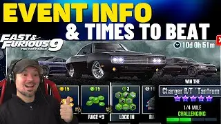 CSR2 F&F 9 Off The Edge Event overview and times to beat