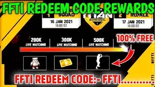FFTI REDEEM CODE REWARDS IN FREE FIRE || FREE FIRE TITAN INVITATIONAL TOURNAMENT FULL DETAILS ||