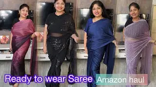 Ready to wear Party saree |Amazon Haul #amazongreatrepublicdaysale #ad #collab 