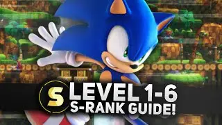 Sonic Frontiers - Cyberspace Level 1-6 S-Rank Time Guide (4K/60FPS)