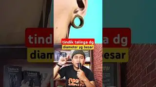 tindik telinga yang berlebihan. #piercing #science #earring