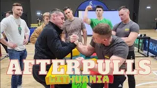 Afterpulling. Lithuania's Nationals Armwrestling. 2023 &Scaron;irvintos. Po varžybų.