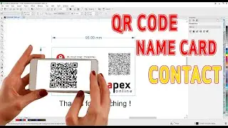 QR Code on Name Card Contact Design - CorelDraw Graphicsuits