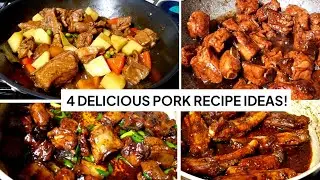 4 DELICIOUS PORK RECIPES YOU HAVE TO TRY!! PERFECT NA PANG ULAM AT PANG HANDAAN!!