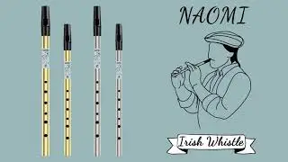 NAOMI 6 Holes Tin Whistle Traditional Irish Penny Whistle Brass Material Musical Instrument