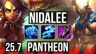 NIDALEE vs PANTHEON (TOP) | 3k comeback | NA Master | 25.7