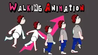 Walking  Animation | YouTube cartoon creator |  Walking cycle animation | walking animation tutorial