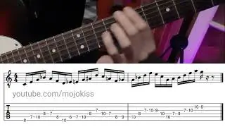 415Hz Jazz Guitar Tab Lick play-along in Eb tuning