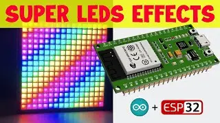 СВЕТОВОЙ ЭФФЕКТ от WS2812B NEOPIXEL ESP32 DIY MATRIX 16x16 ide ARDUINO
