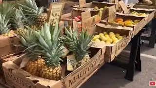 Farmers Market Maui | Fresh Cut Pineapple and Coconut!!