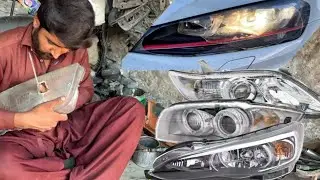 How to Repair Car Headlight Broken Lens in Just 5$ // Haedlights Cleaning & Repairng