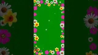 flower frame green screen|#short