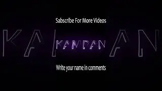 Kamran Name Animation/ Beautiful name animation glowing name animation