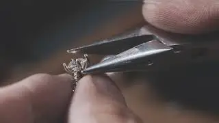 Super Ideal Cut Diamond Mounted on a Classy Petite Pave Engagement Ring