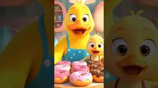 Baby Duck Makes Sweet Donuts 🍩🦆 | Fun Cooking Short