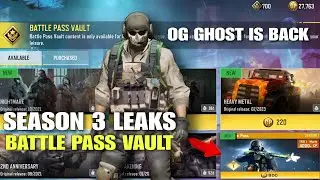 *NEW*Season 3 Leaks | Season 3 New Battle Pass Vault Rewards Codm 2025 OG Ghost Battle Pass iS Back