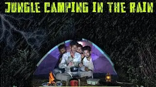 Raining in camping full masti with friend group camping 🏕️ video cooking 🔪 pasta 🍝