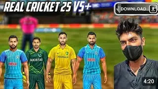 real cricket 25 v5+ update  game download process scorcard and Strong ai checking