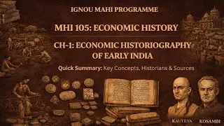 MHI 105 CH -1 Economic Historiography of Early India #ignou #mahi #history 