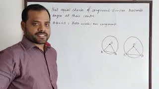 Prove that equal chords of congruent circles subtend equal angles at their centres 