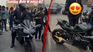SUNDAY MORNING Ride DANKUNI 💚🔥 Kawsasaki Ninja H2 Exhaust Sound 😱 #viral #shorts #youtubeshorts 