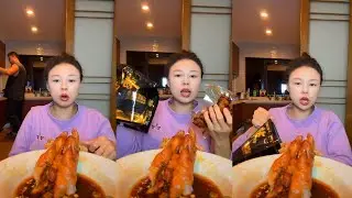 ASMR SPICY KOREAN RAMEN & HOT POT MUKBANG | No Talking Slurping Sounds