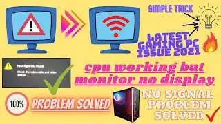 My Gaming PC's 1st PROBLEM 😖CPU working but MONITOR -