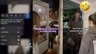 AI Homeless man prank - TRY NOT TO LAUGH😂