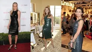 Older & Mature Women's Leather Sleeveless Outfit Ideas ( Part 1 )